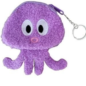 BN super cute! Octopus fuzzy coin purse or bag charm
